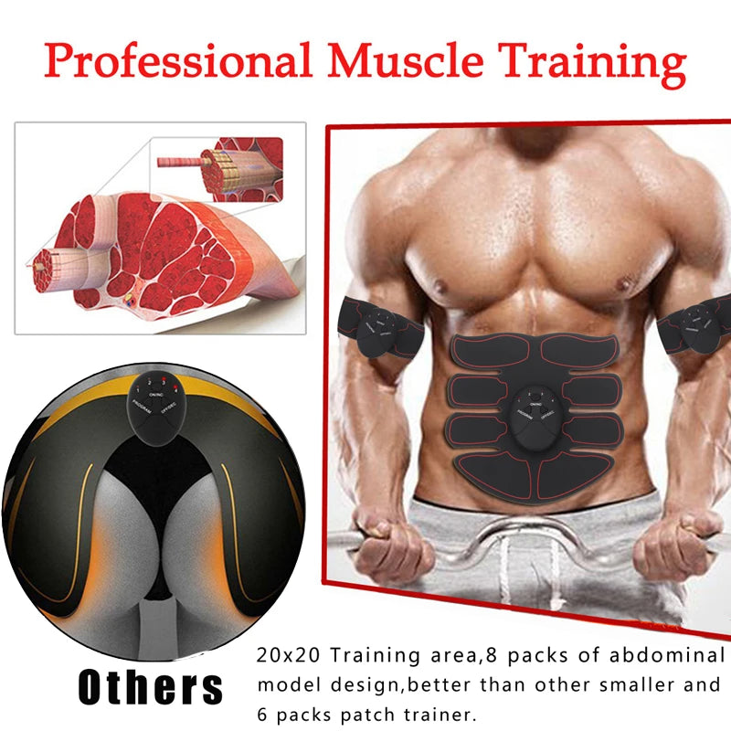 Revolutionary EMS Abdominal Muscle Toning Trainer - Get Fit Anytime, Anywhere!